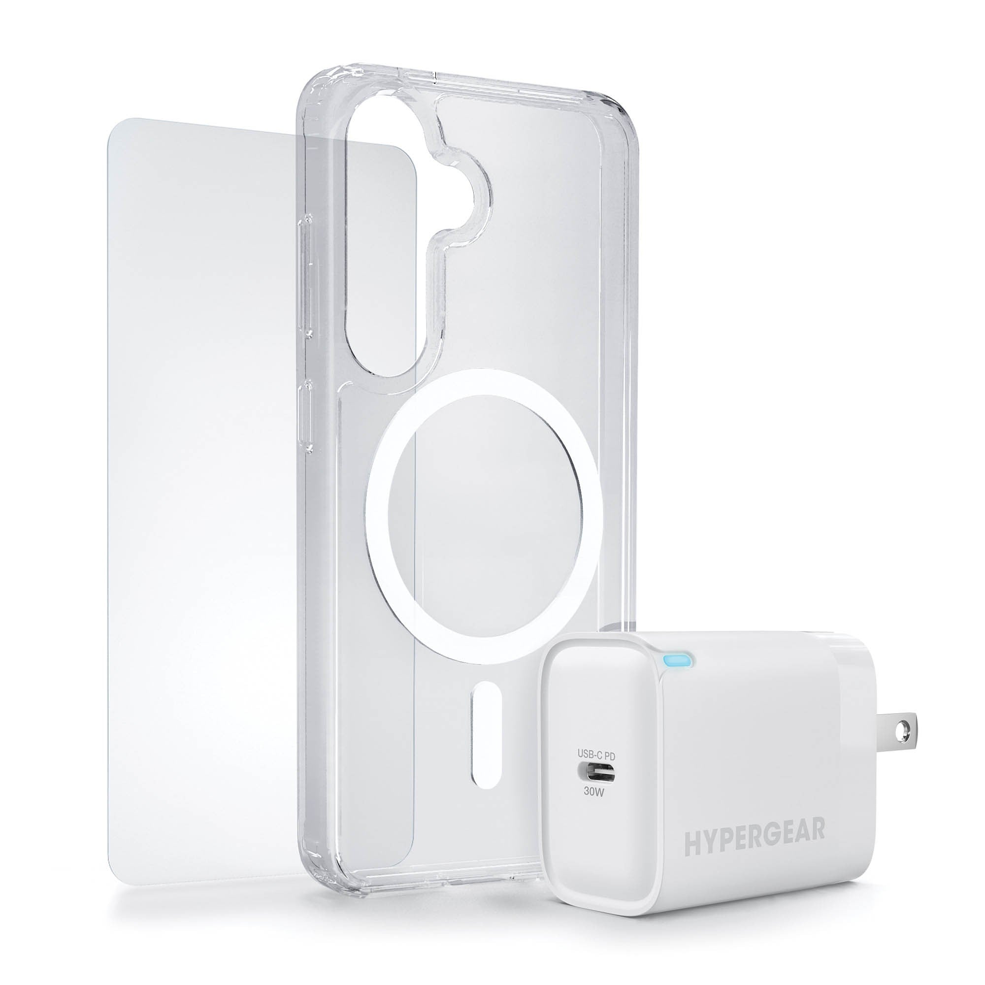 Samsung Galaxy S26 FE HyperGear Bundle - 30W Hub, Glass, Case w/Magsafe - 15-16295