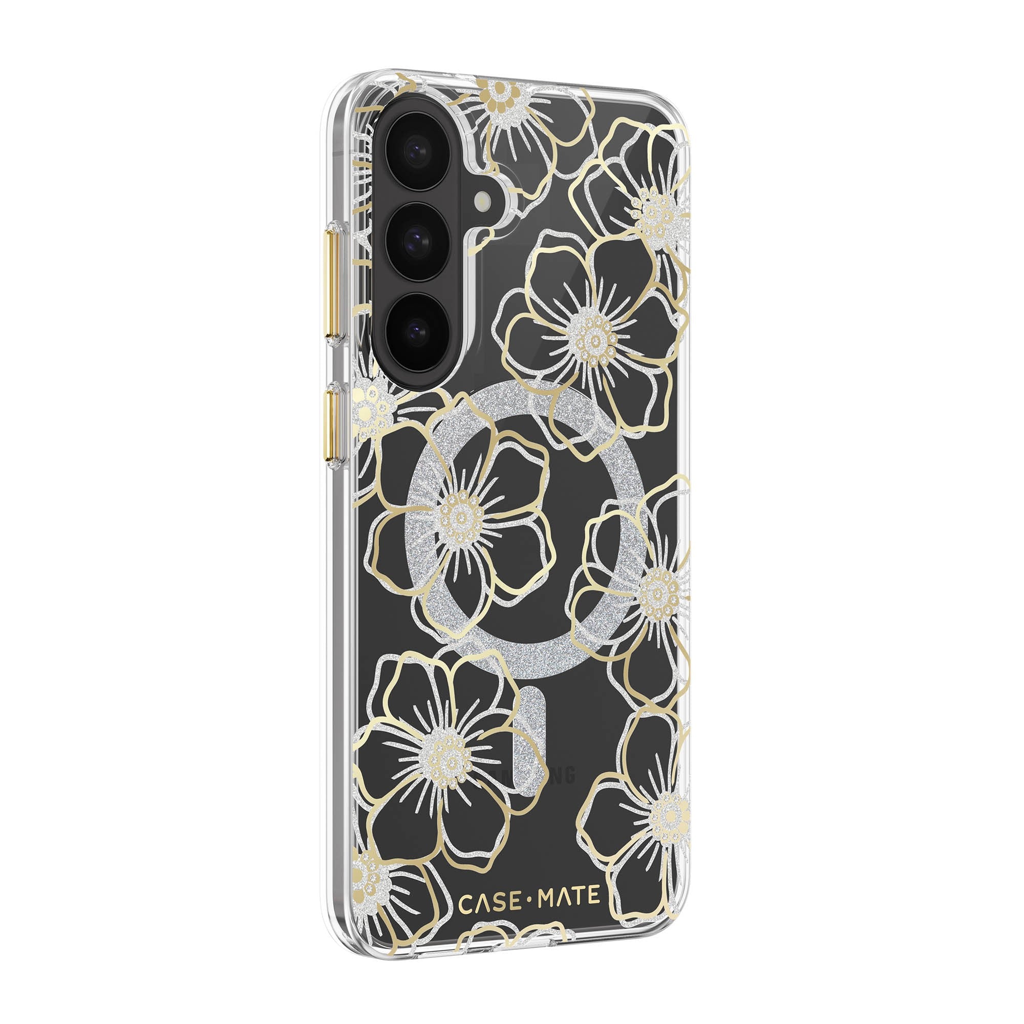 Samsung Galaxy S26 FE Case-Mate Floral Gems w/Magnet Case - Gold - 15-16309