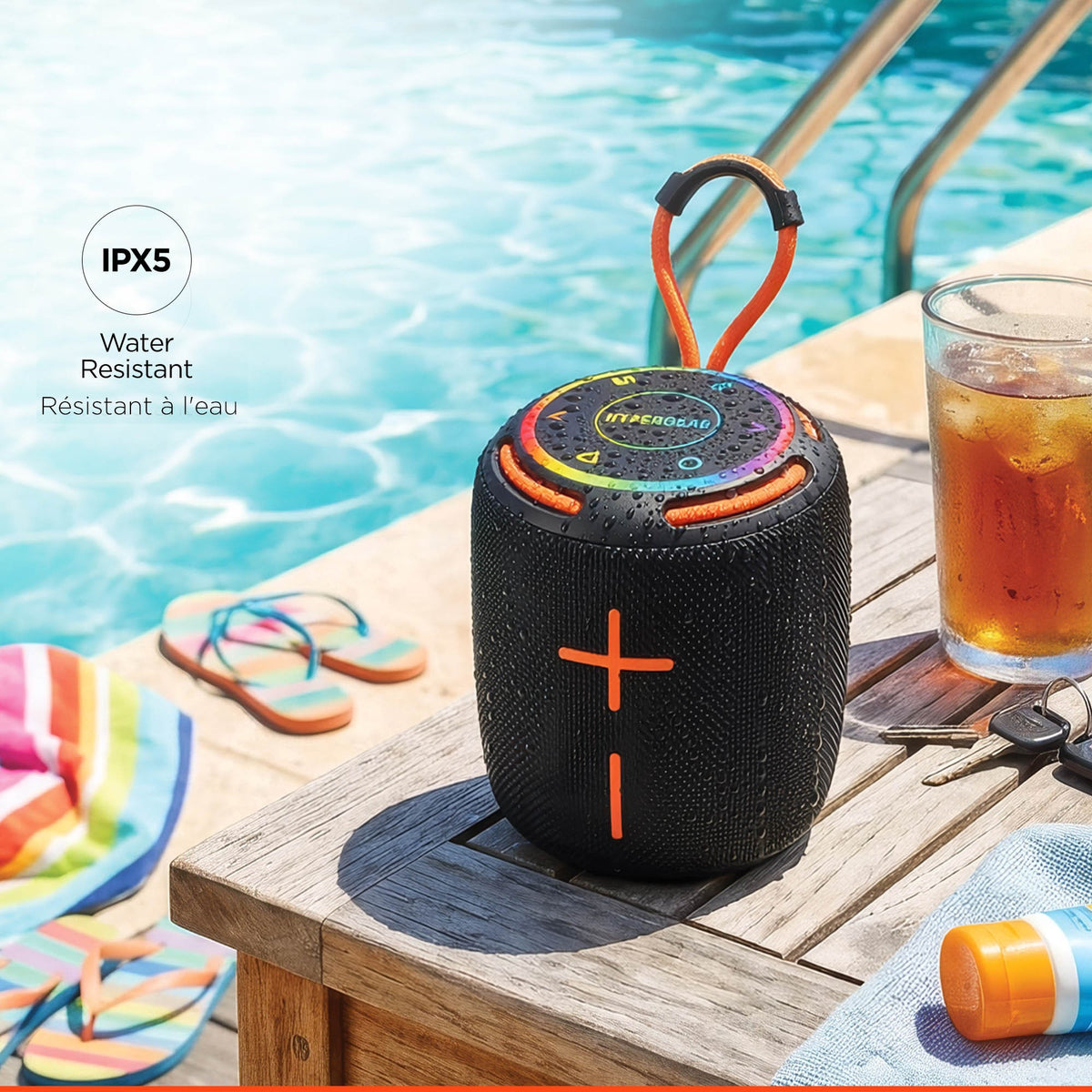HyperGear Halo 2.0 Wireless LED Speaker - Black - 15-16331