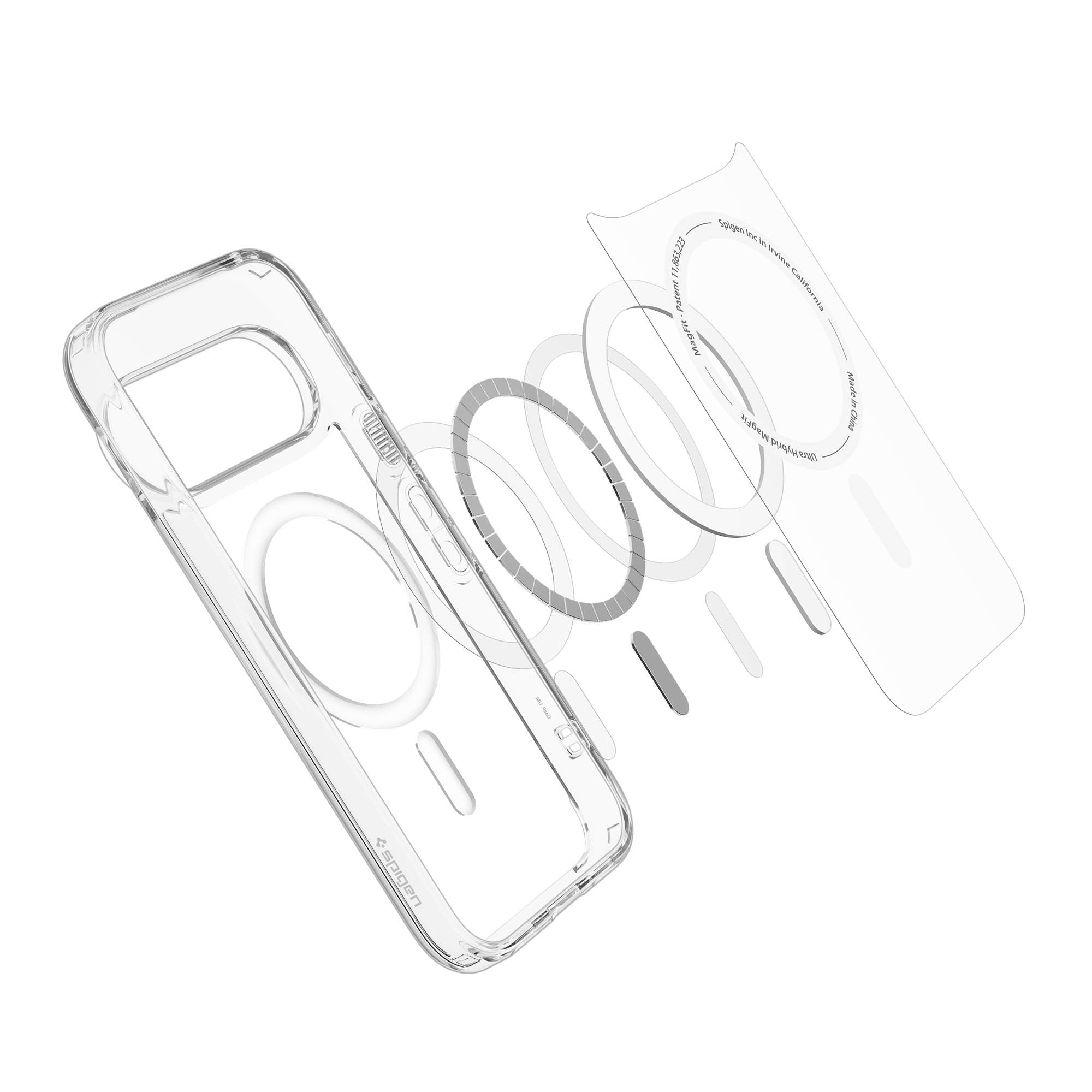 Google Pixel 11 Pro Spigen Ultra Hybrid Magfit - Clear White - 15-16374