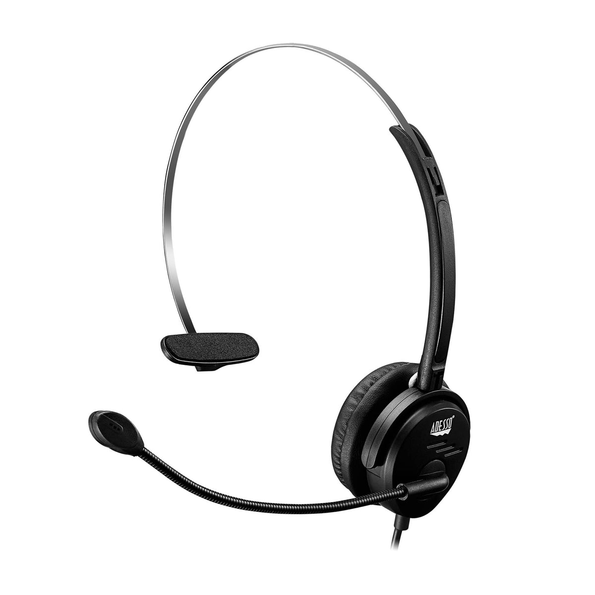 Adesso Xtream P1 USB Single-Sided Headset with adjustable Microphone - Black - 15-16404