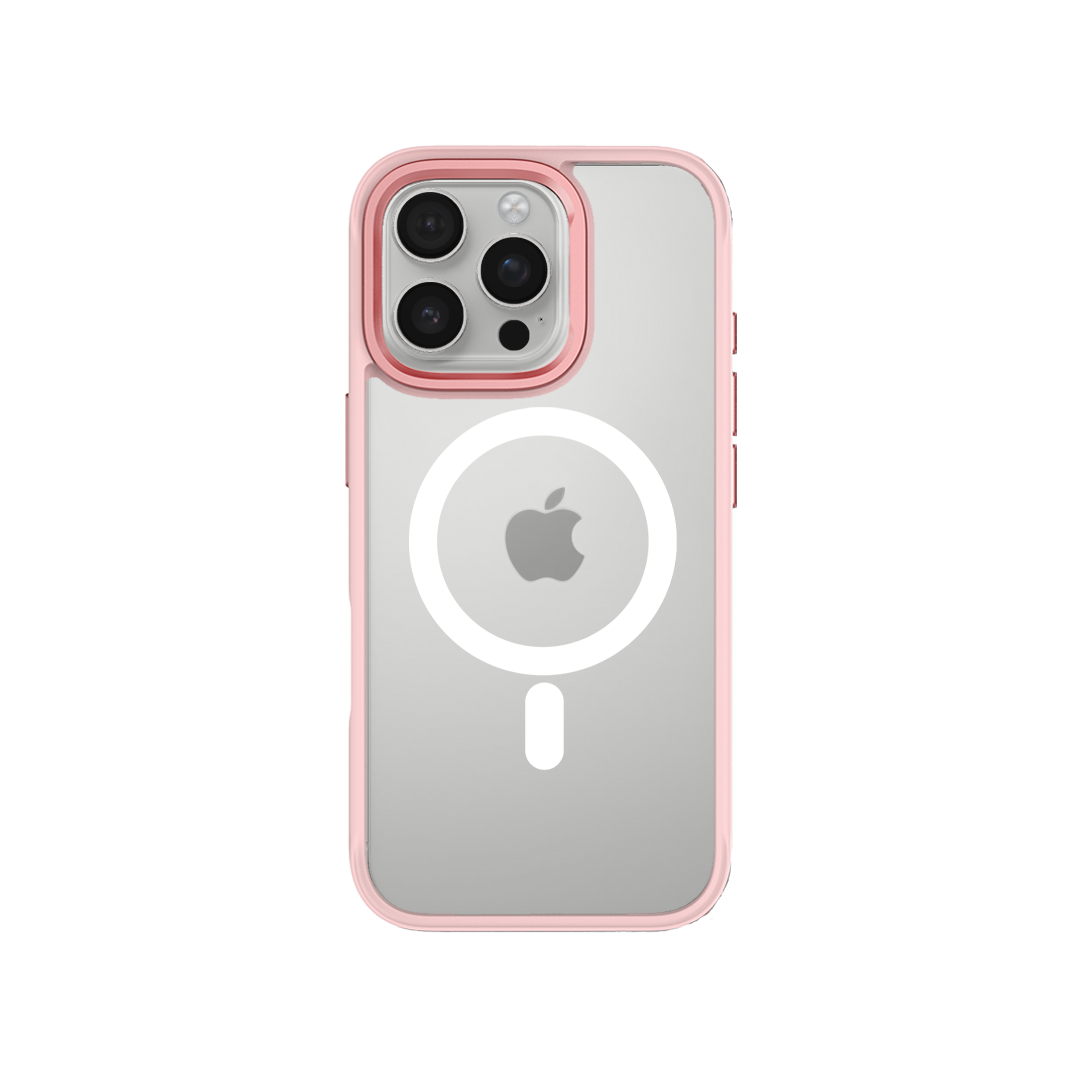 iPhone 16 Pro Max Swappable Custom Case Magsafe (Pink Frame)