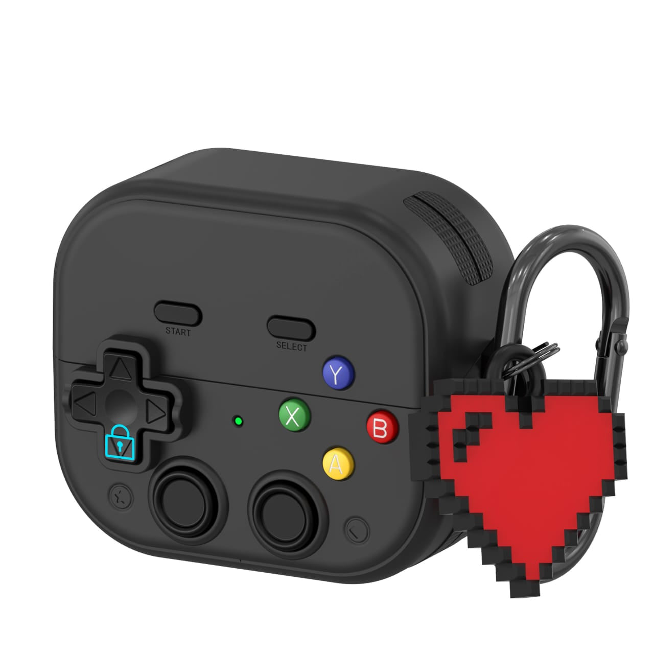 AirPods Game Console Design Case with Heart Charm