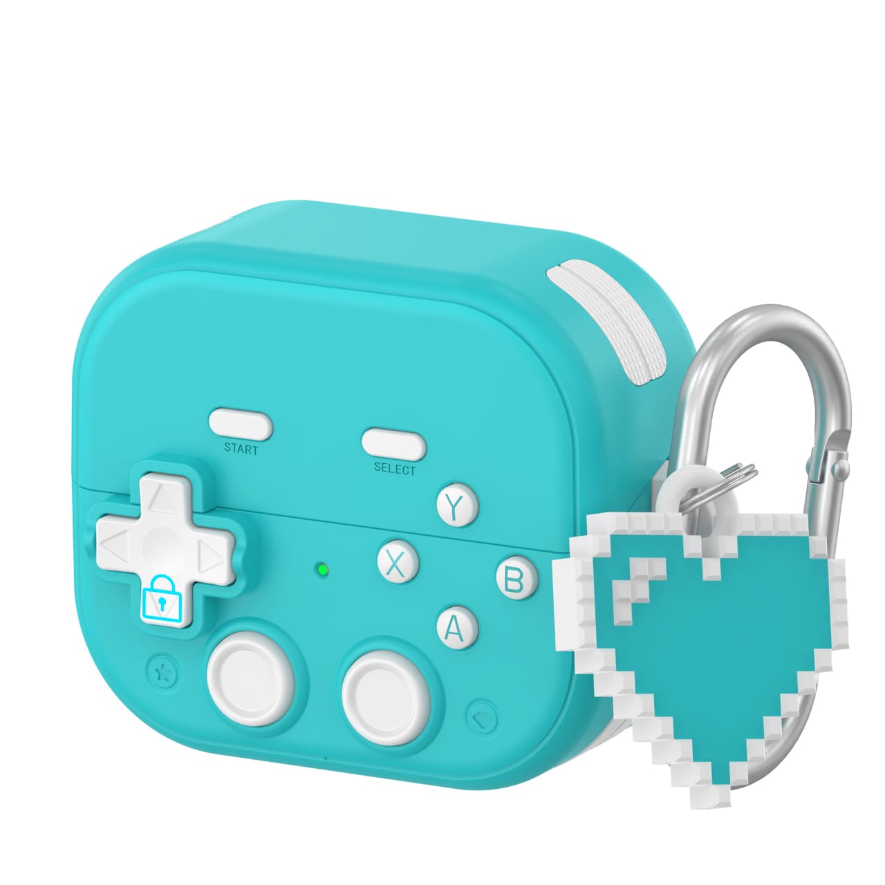 AirPods Game Console Design Case with Heart Charm