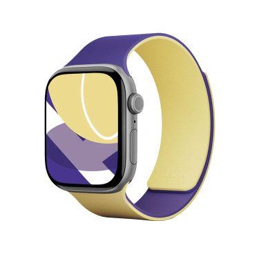 Apple Watch 46mm MOFT Snap Duo Watch Band - Strike Yellow/Poise Purple
