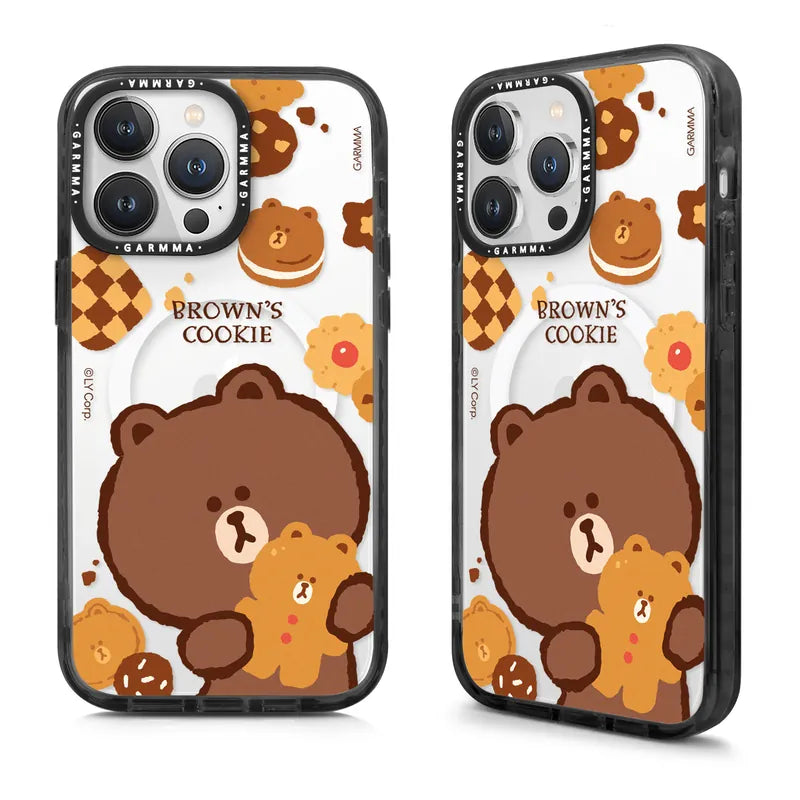 iPhone 15 Series GARMMA Line Friends Cookie Brown MagSafe Case