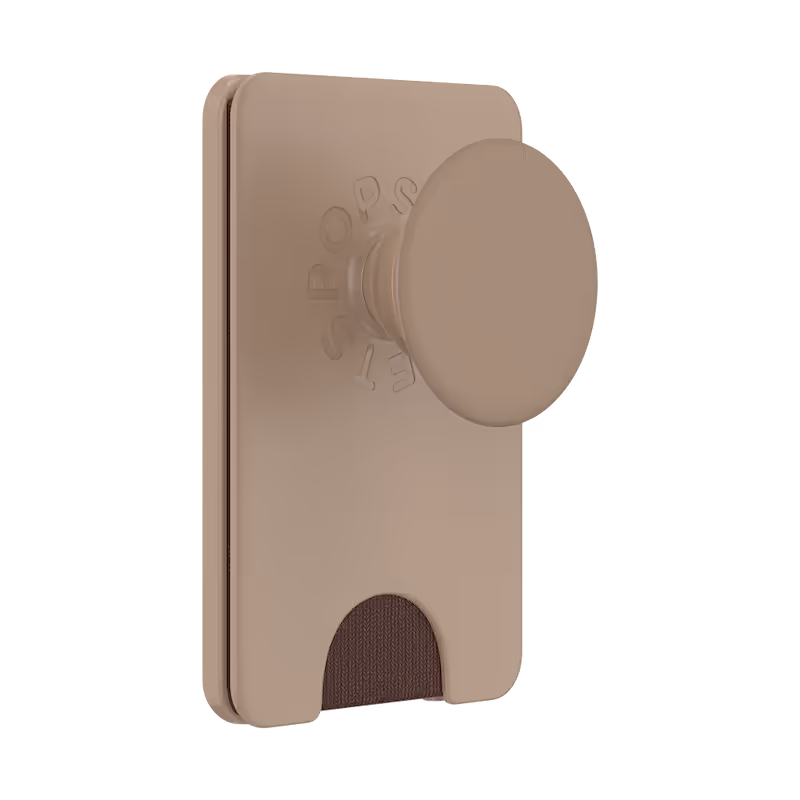 PopSockets PopWallet+ for MagSafe with Adapter Ring Latte Soft Touch