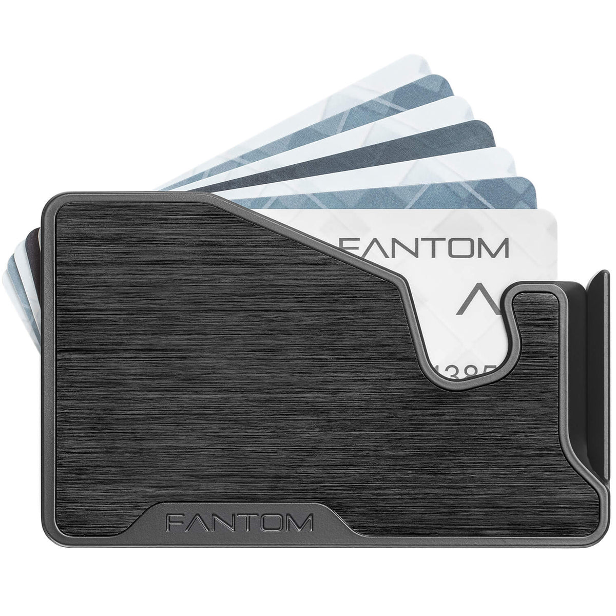 FANTOM M - Aluminum Black Slim Magsafe Wallet (5-10) Cards