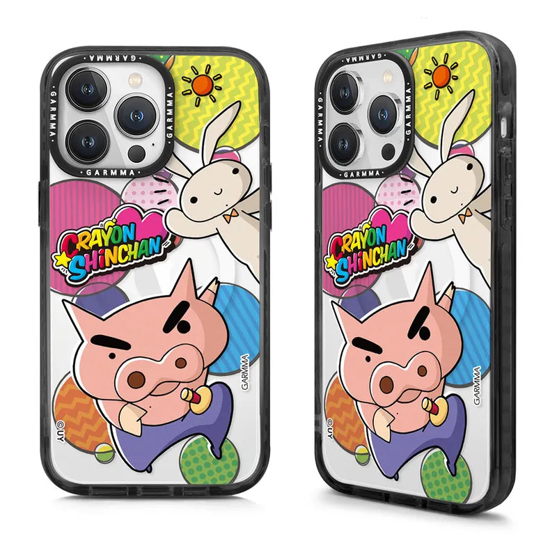 iPhone 15 Series GARMMA Crayon Shinchan Fight BuriBuri Case