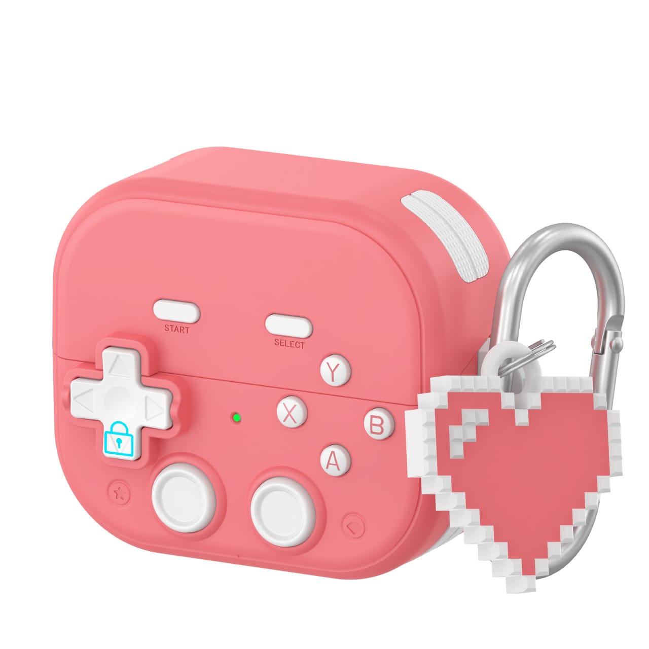 AirPods Game Console Design Case with Heart Charm