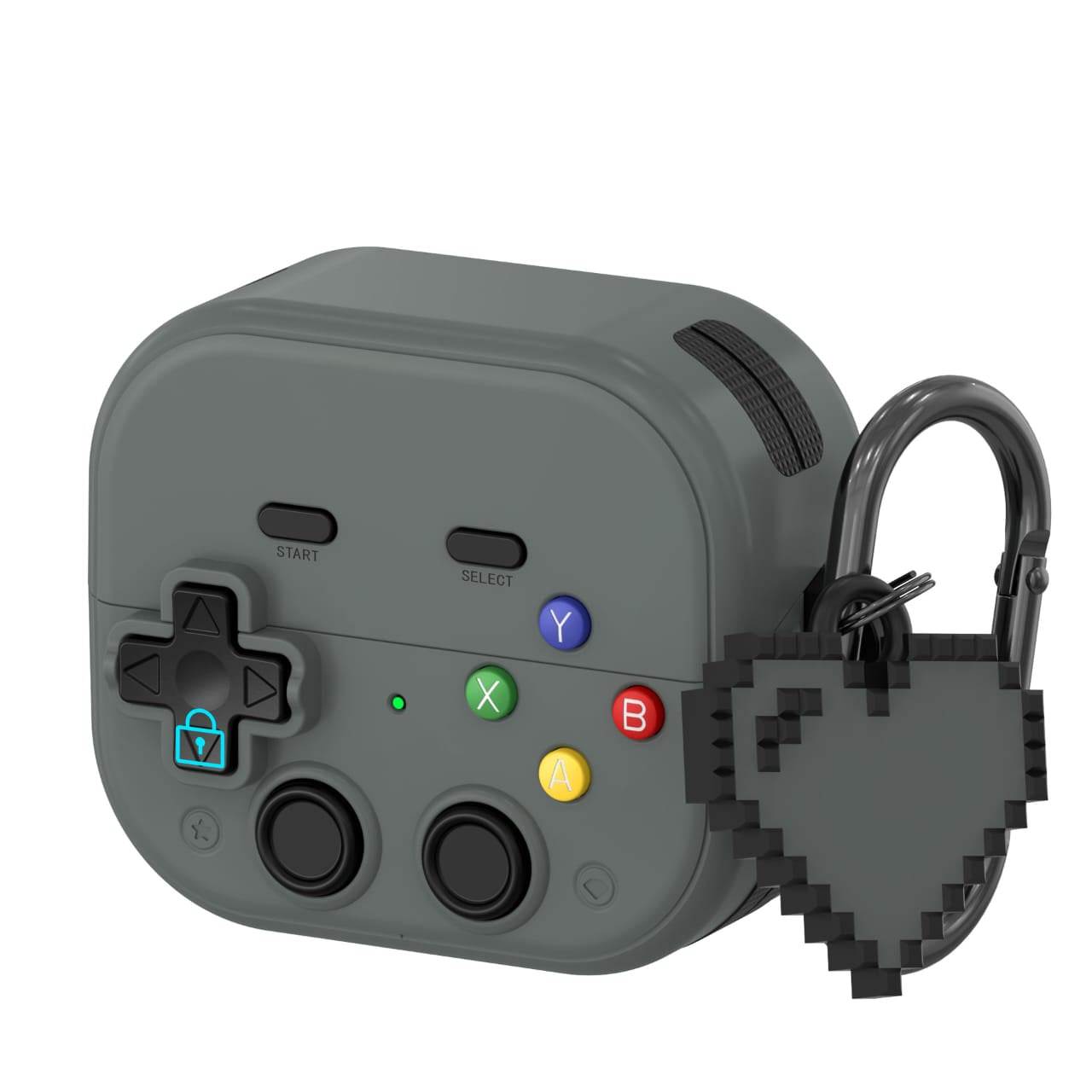 AirPods Game Console Design Case with Heart Charm