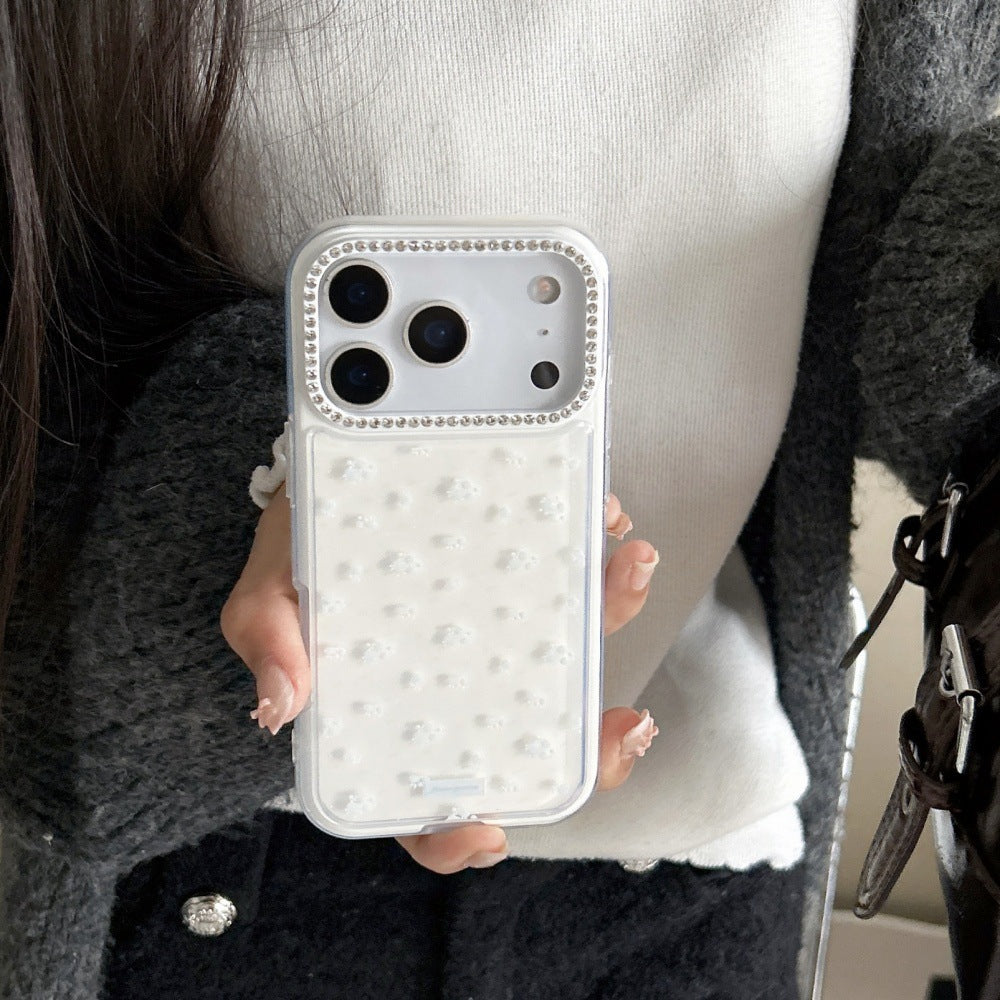 iPhone Floral Case with Sparkle Camera Frame