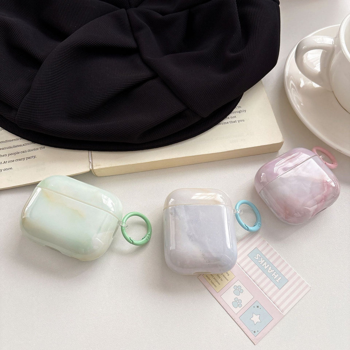 AirPods Colorful Marble Pattern Case