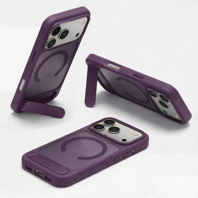 iPhone Matt Back MagSafe Case with Kickstand