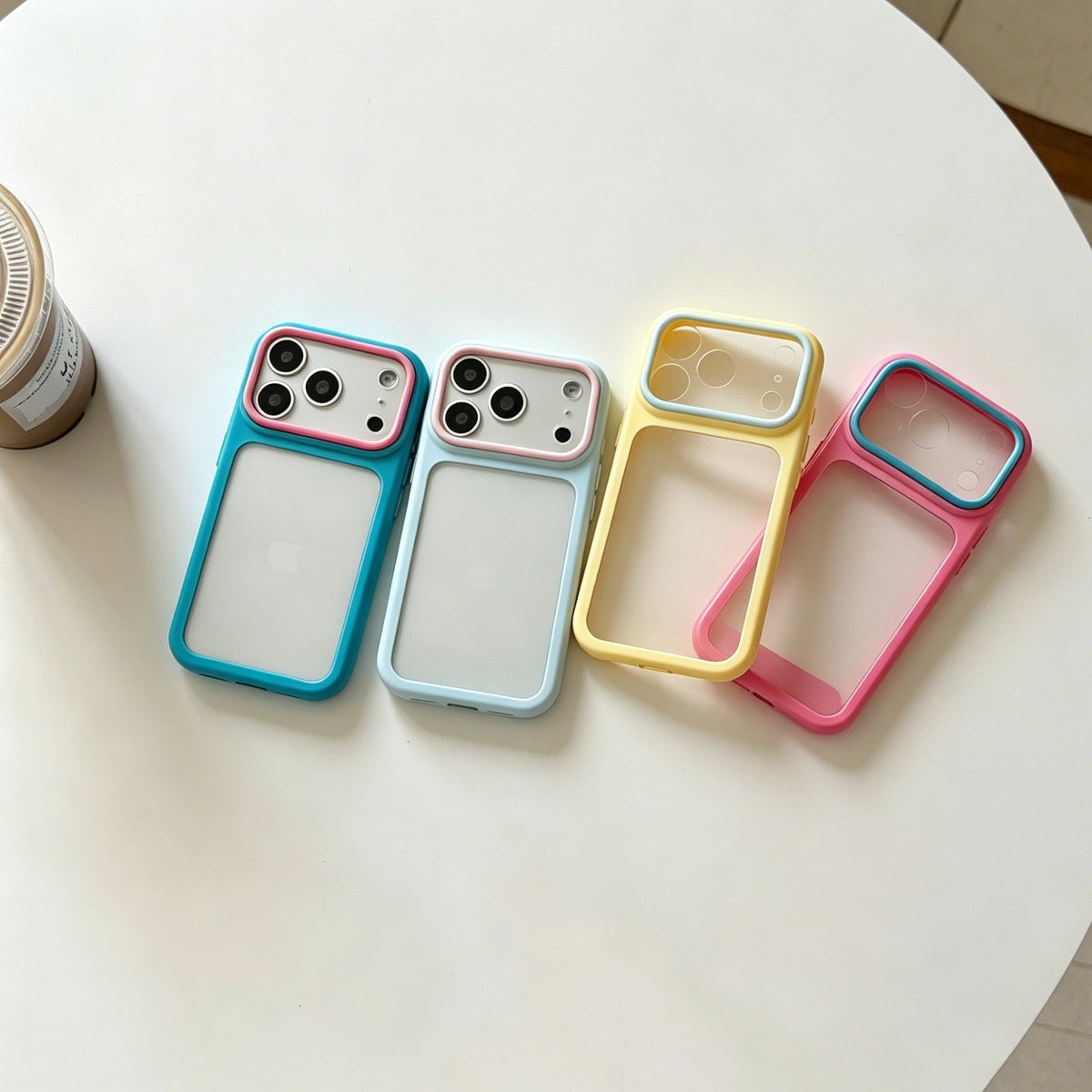iPhone Dopamine Color Blocking Transparent Case