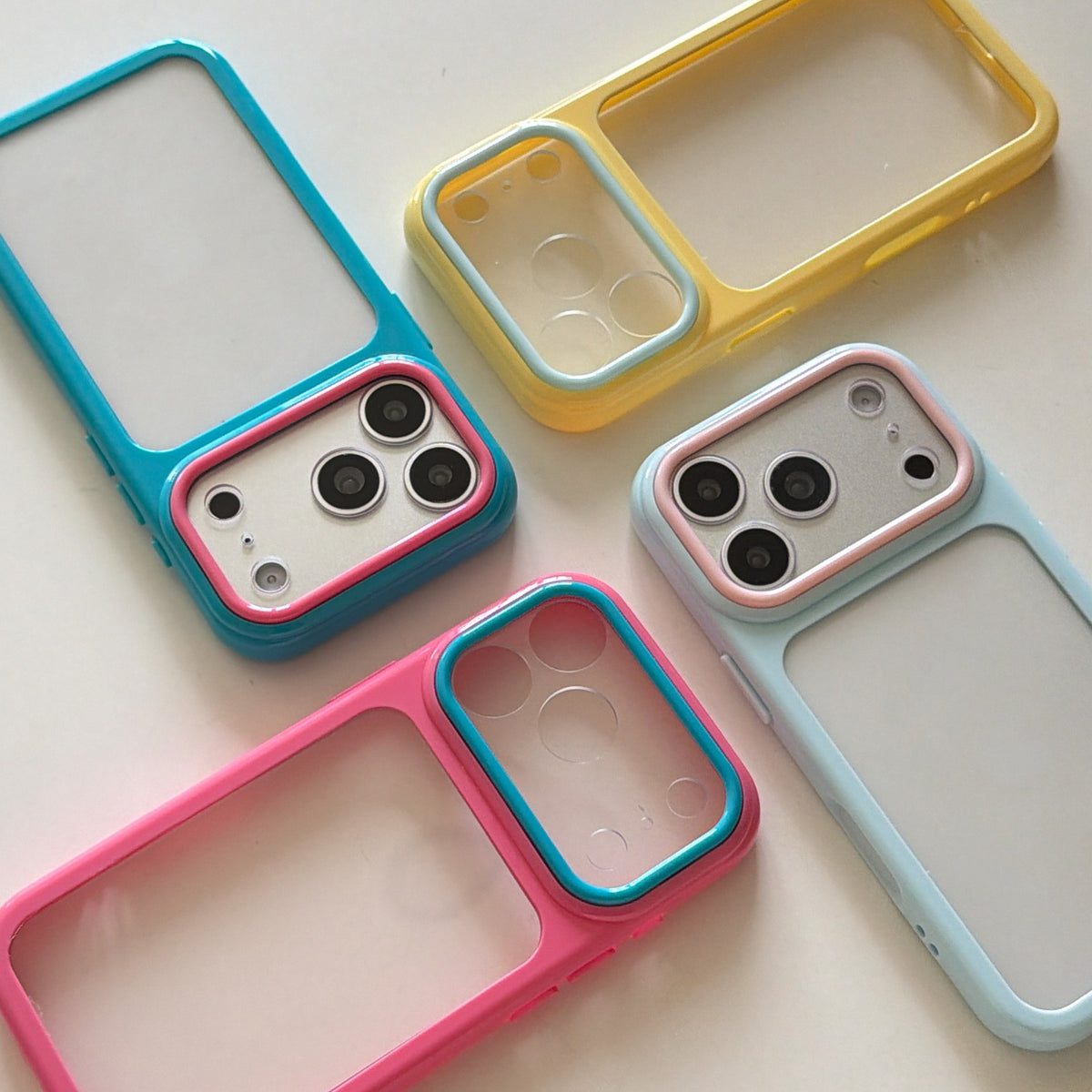 iPhone Dopamine Color Blocking Transparent Case