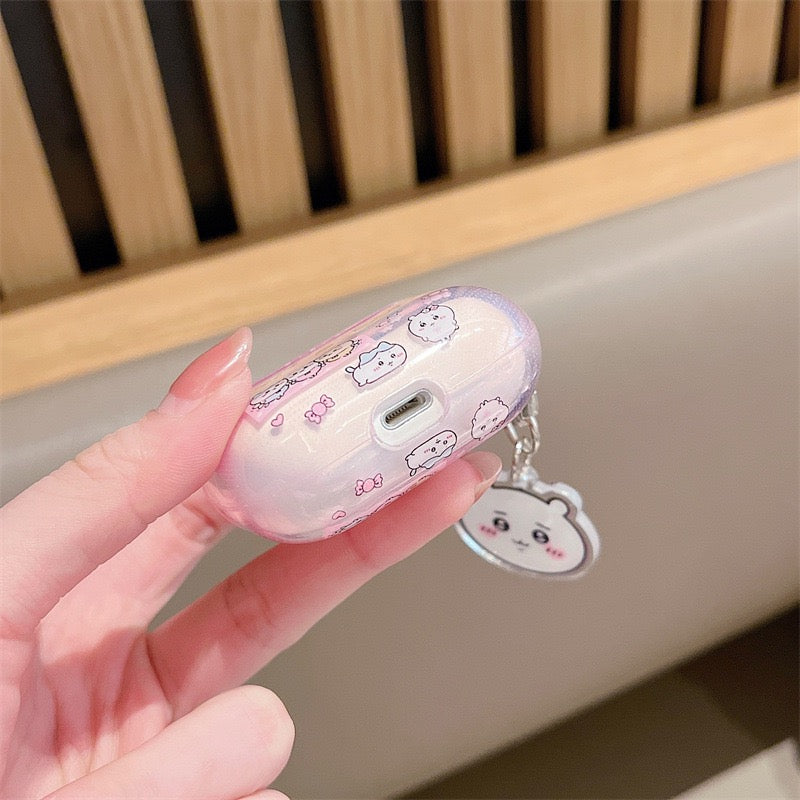 AirPods Pink Chiikawa Transparent Case with Charm