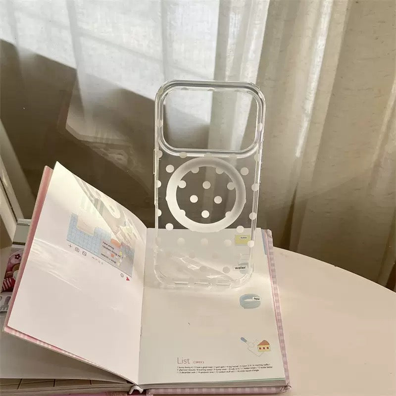 iPhone Transparent Dot Magsafe Case