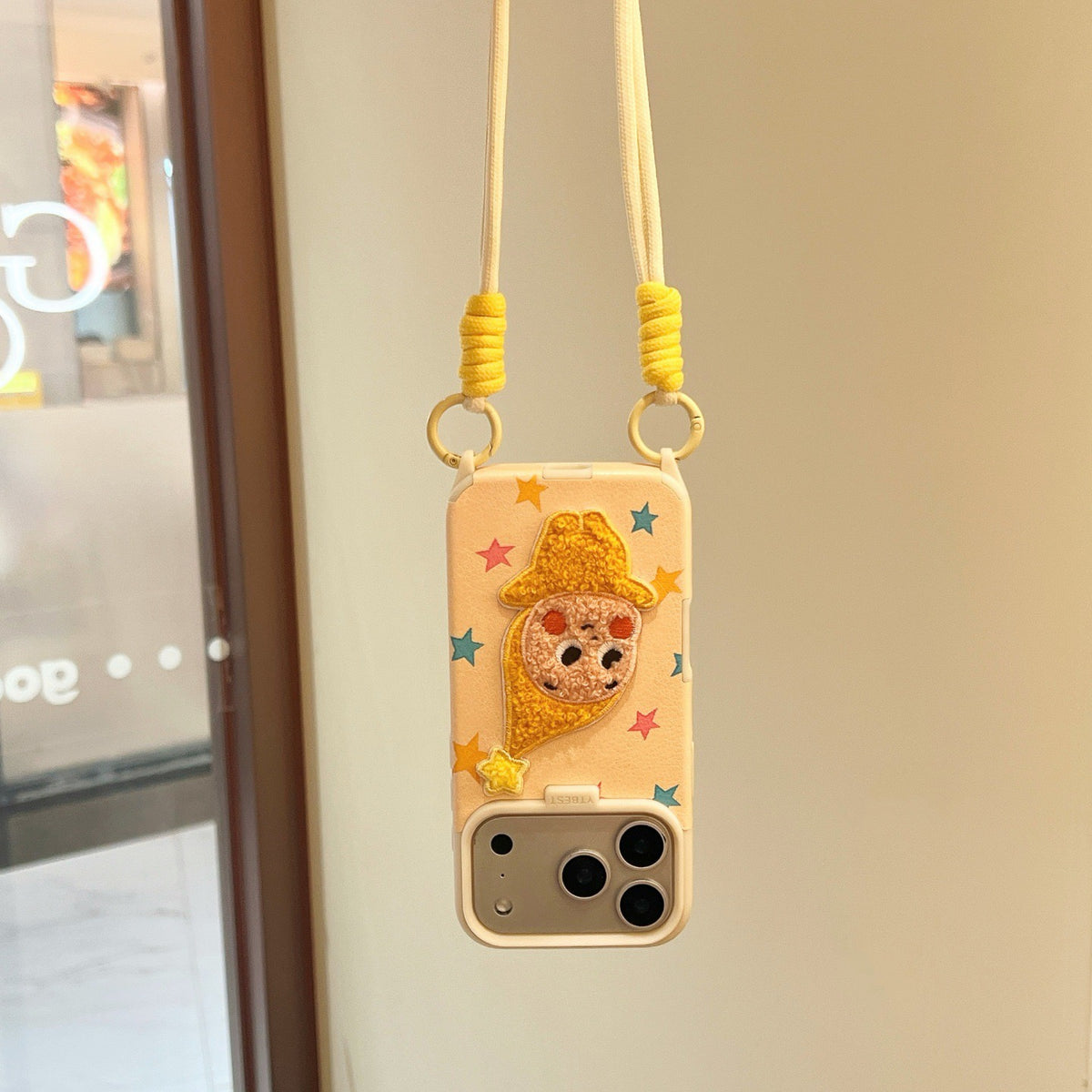 iPhone 3D Twinkle Twinkle Embroidery Case with Hand Strap
