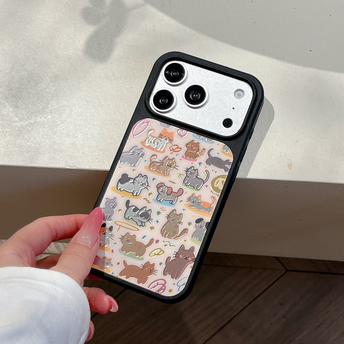 iPhone Cat Party Black Edges Case
