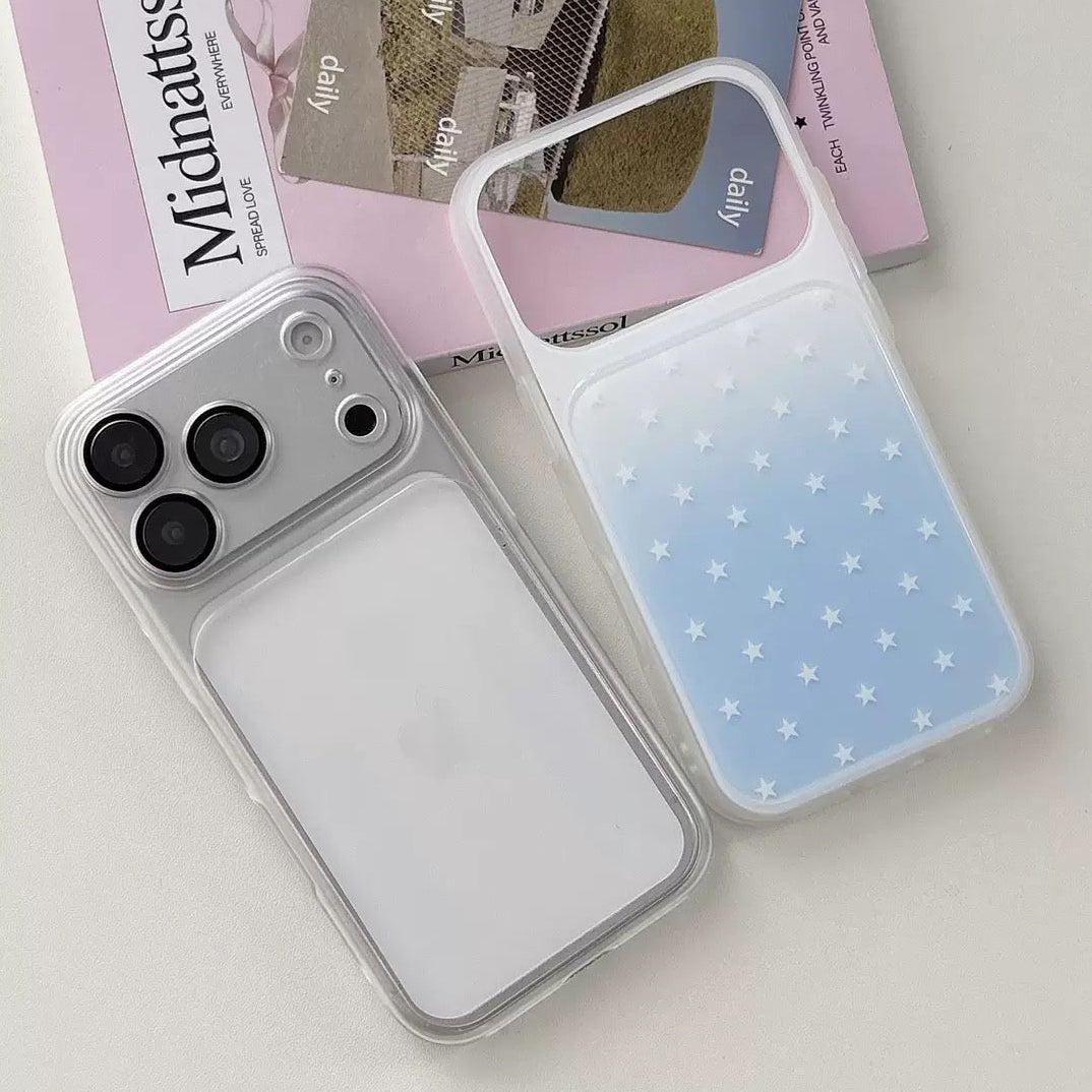 iPhone Gradient Blue White Star Case