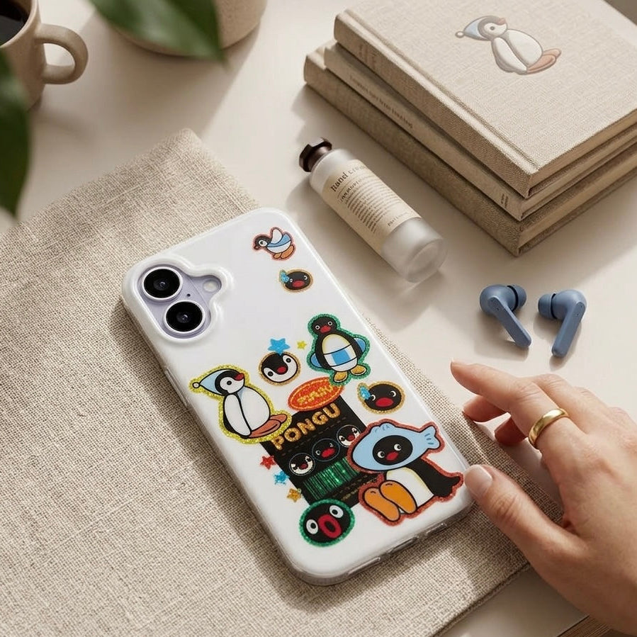 iPhone Pingu Sticker Style Case