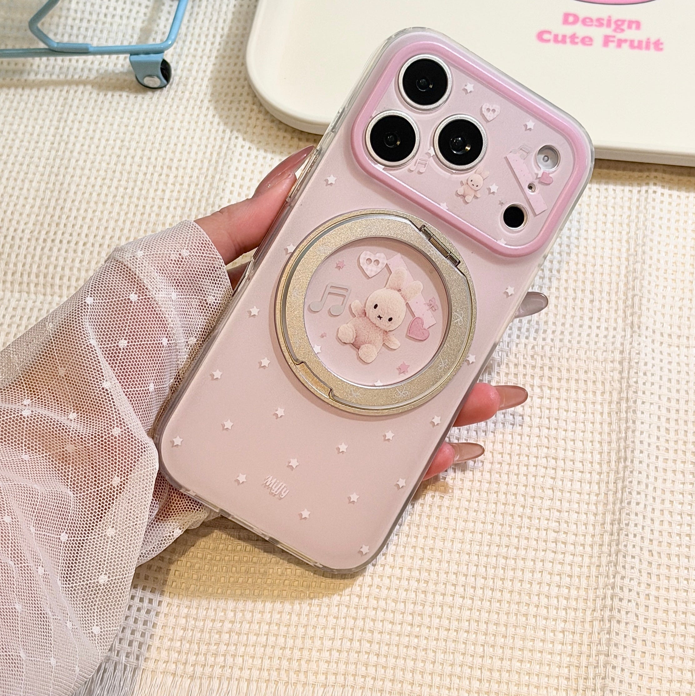 iPhone Pink Miffy Case with Ring