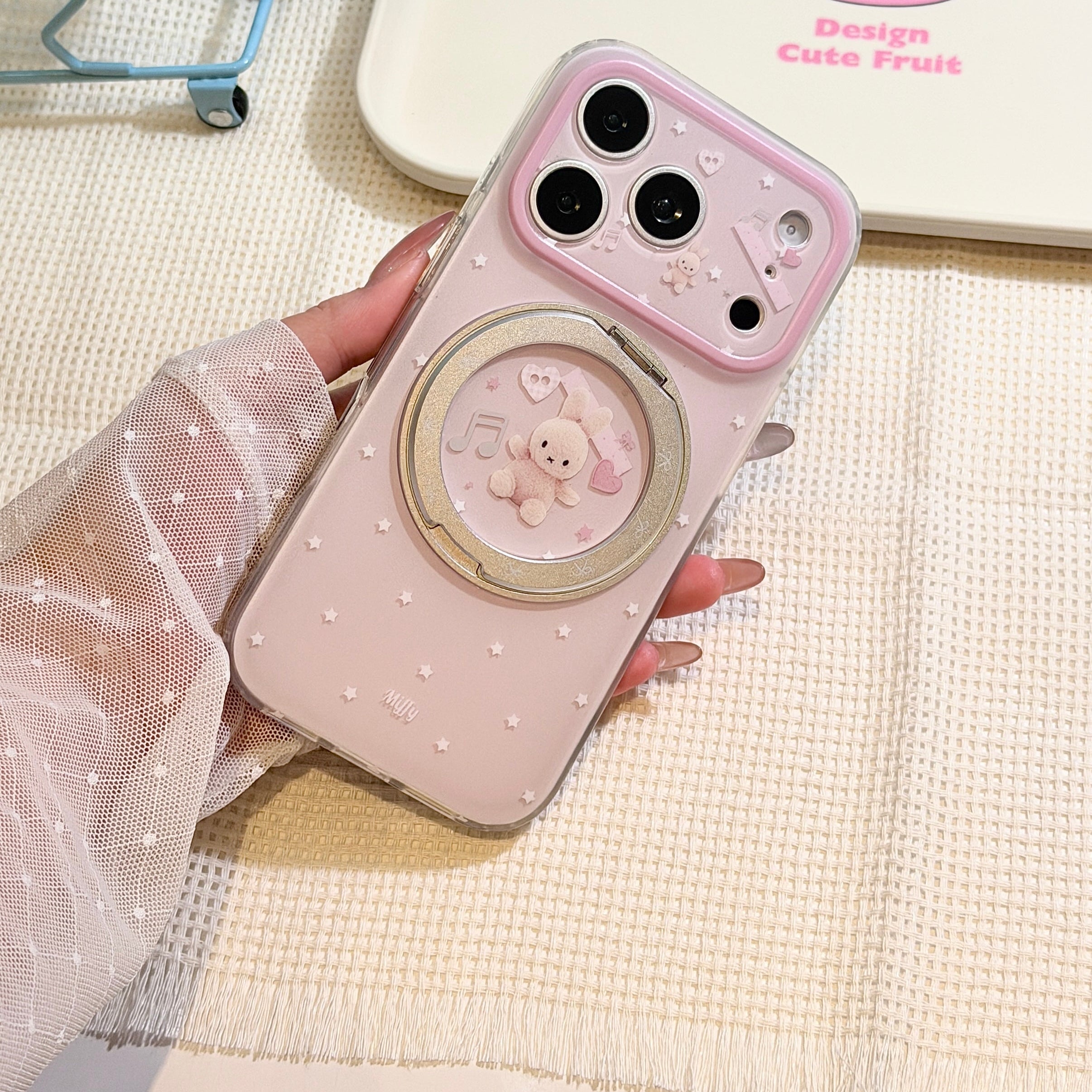iPhone Pink Miffy Case with Ring