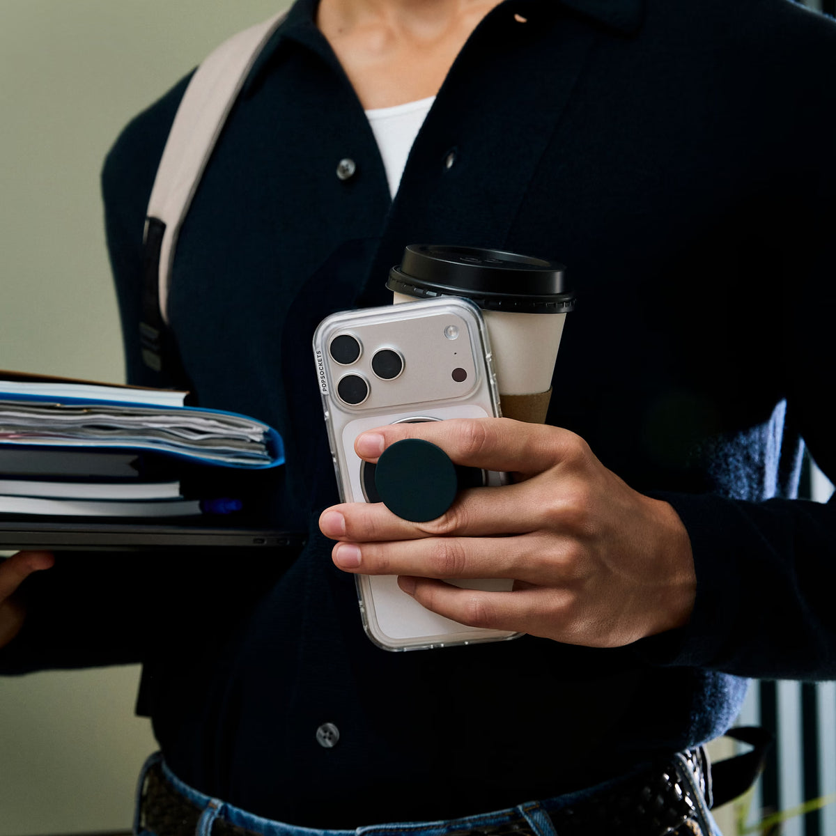PopSockets MagSafe Low-Pro Grip & Stand - Navy