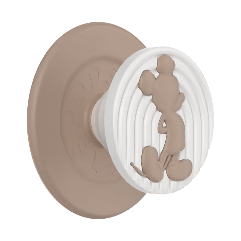 PopSockets PopGrip for MagSafe Round with Adapter Ring Latte Mickey