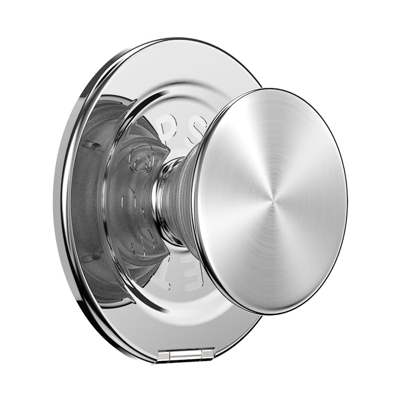 PopSockets PopGrip Kick Out for MagSafe Round with Adapter Radial Silver