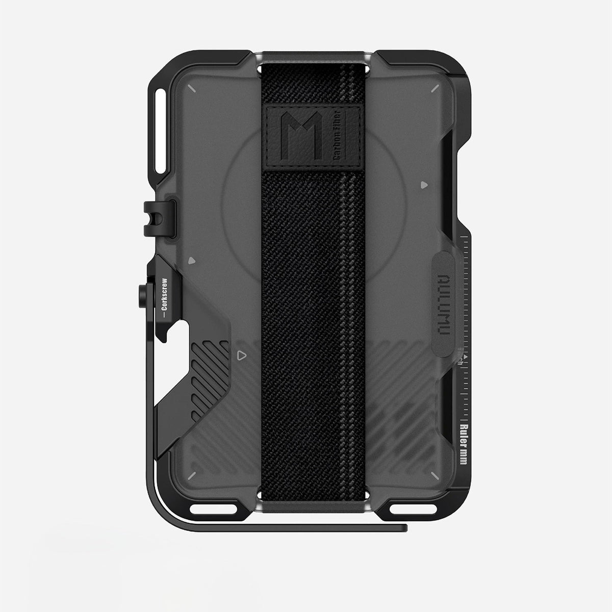 AULUMU Magnetic Metal Wallet Frosted Cover Translucent Gray
