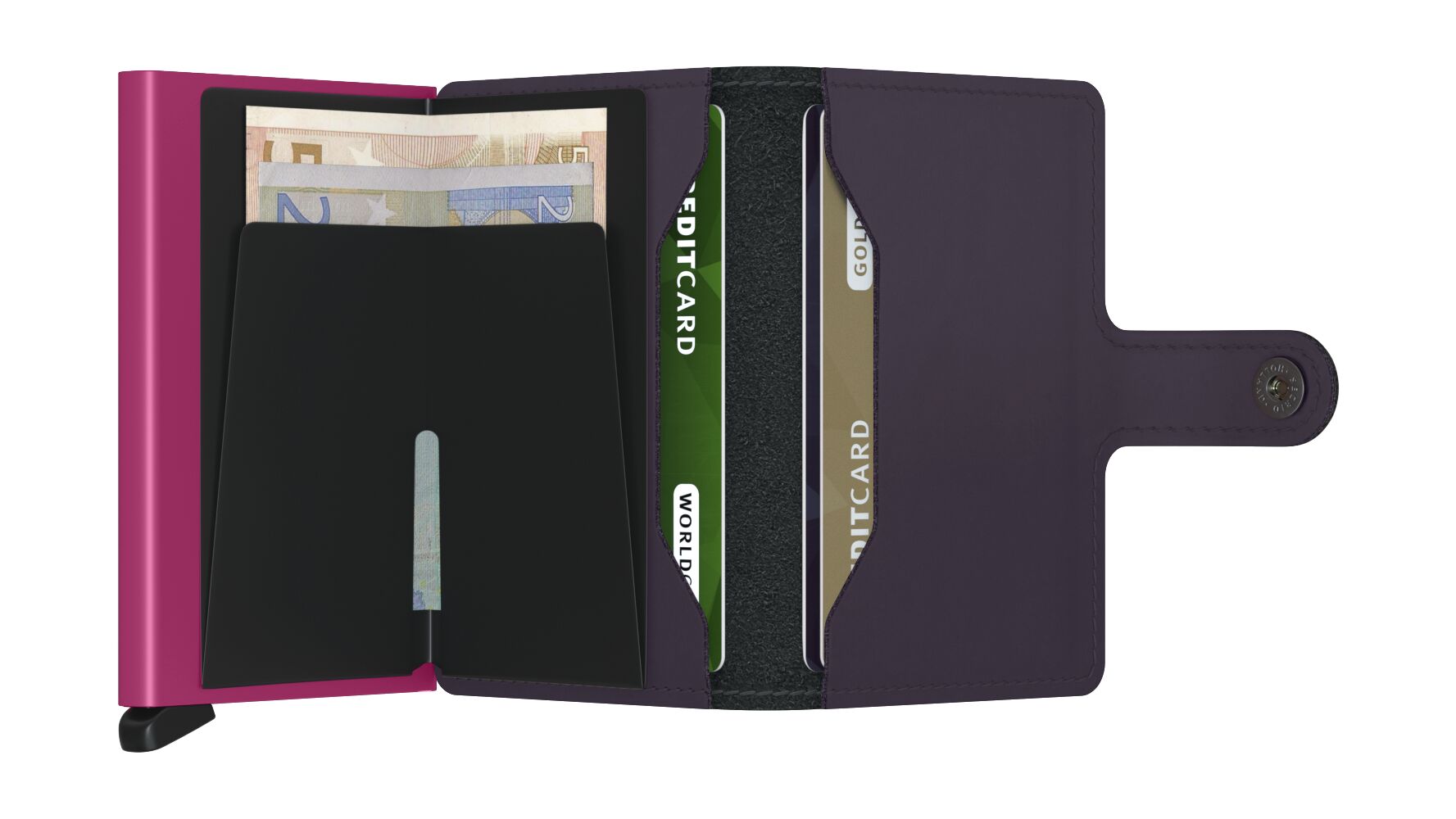 Secrid Miniwallet Matte Dark Purple-Fuchsia