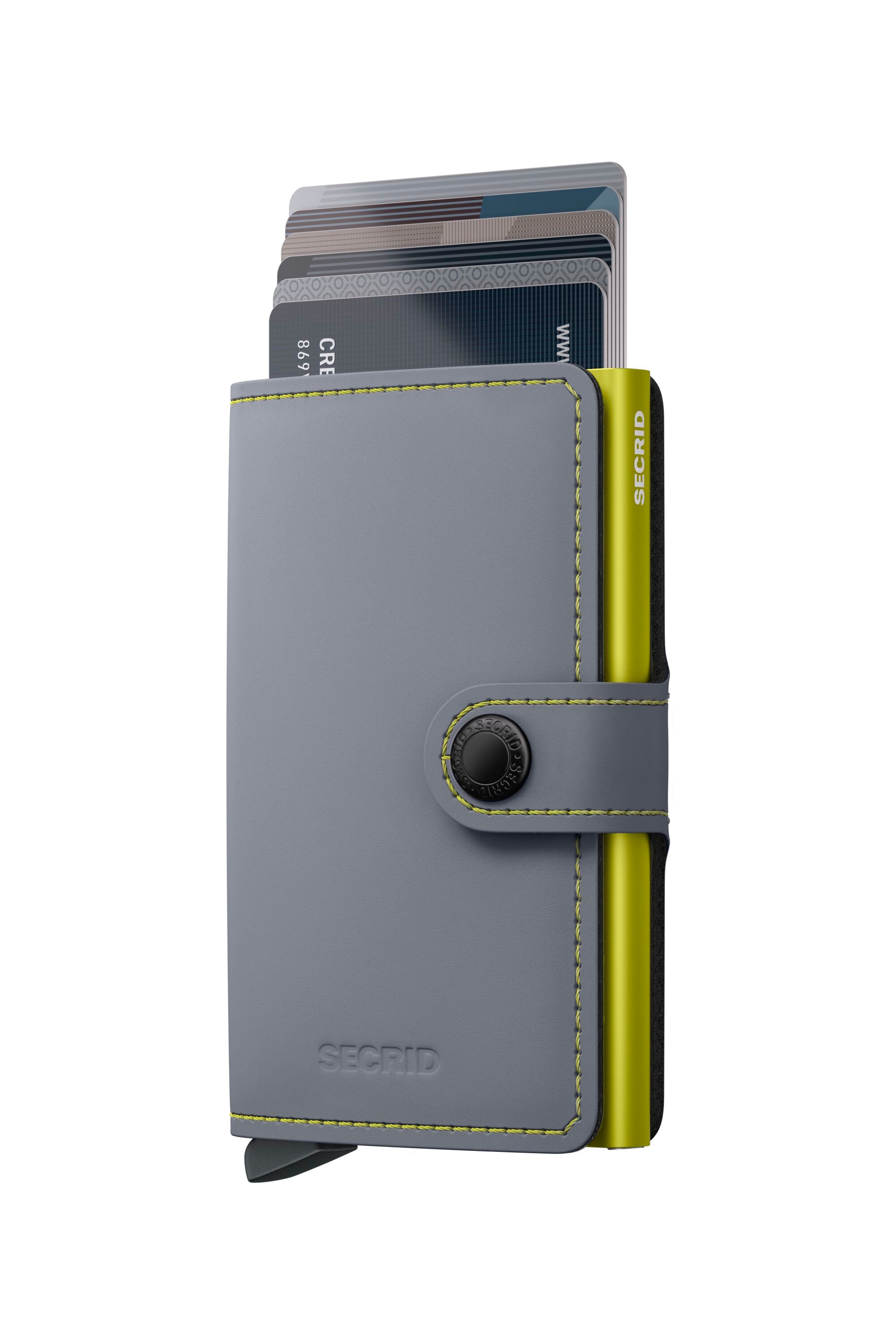 Secrid Miniwallet Matte Grey and Lime