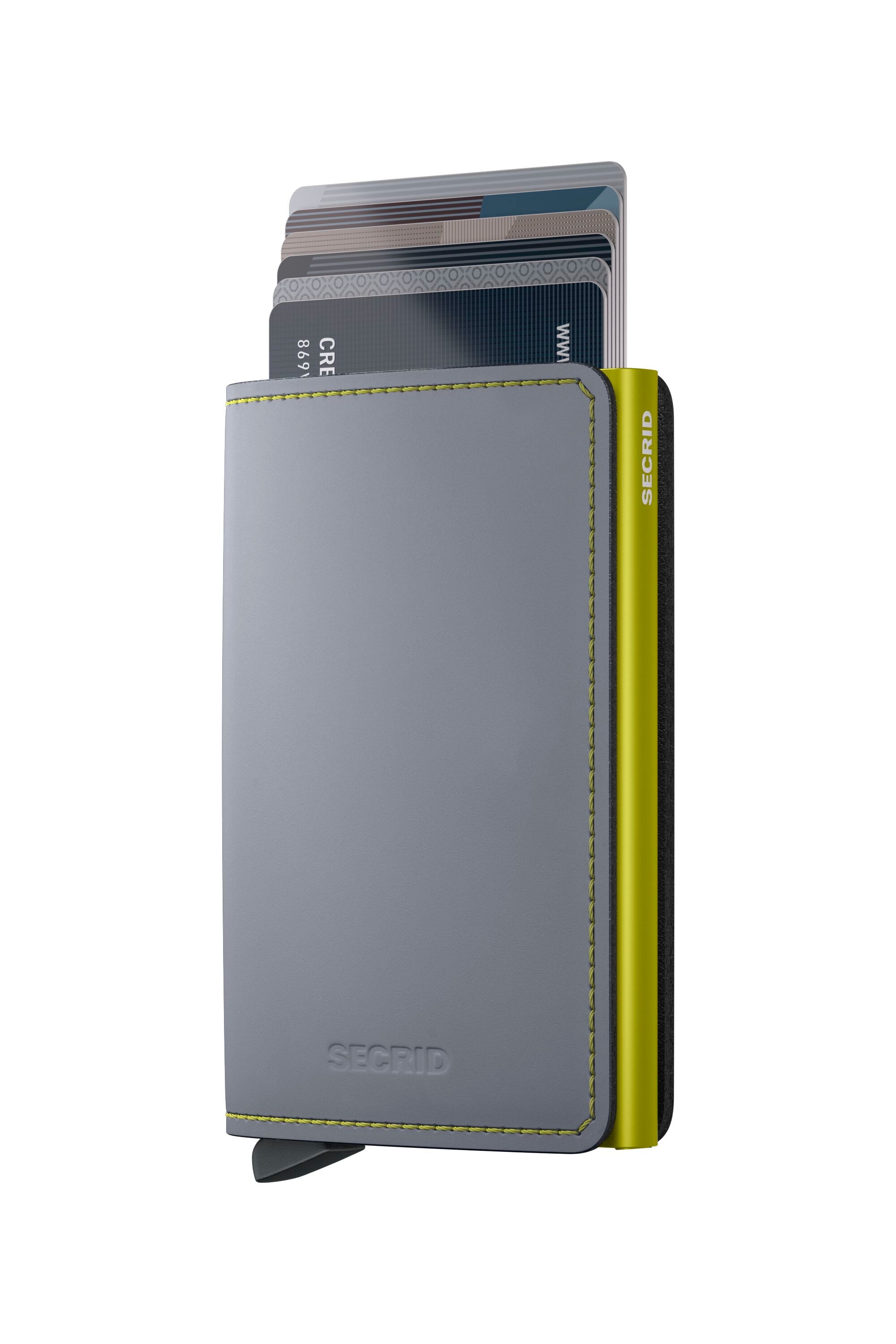 Secrid Slimwallet Matte Grey and Lime