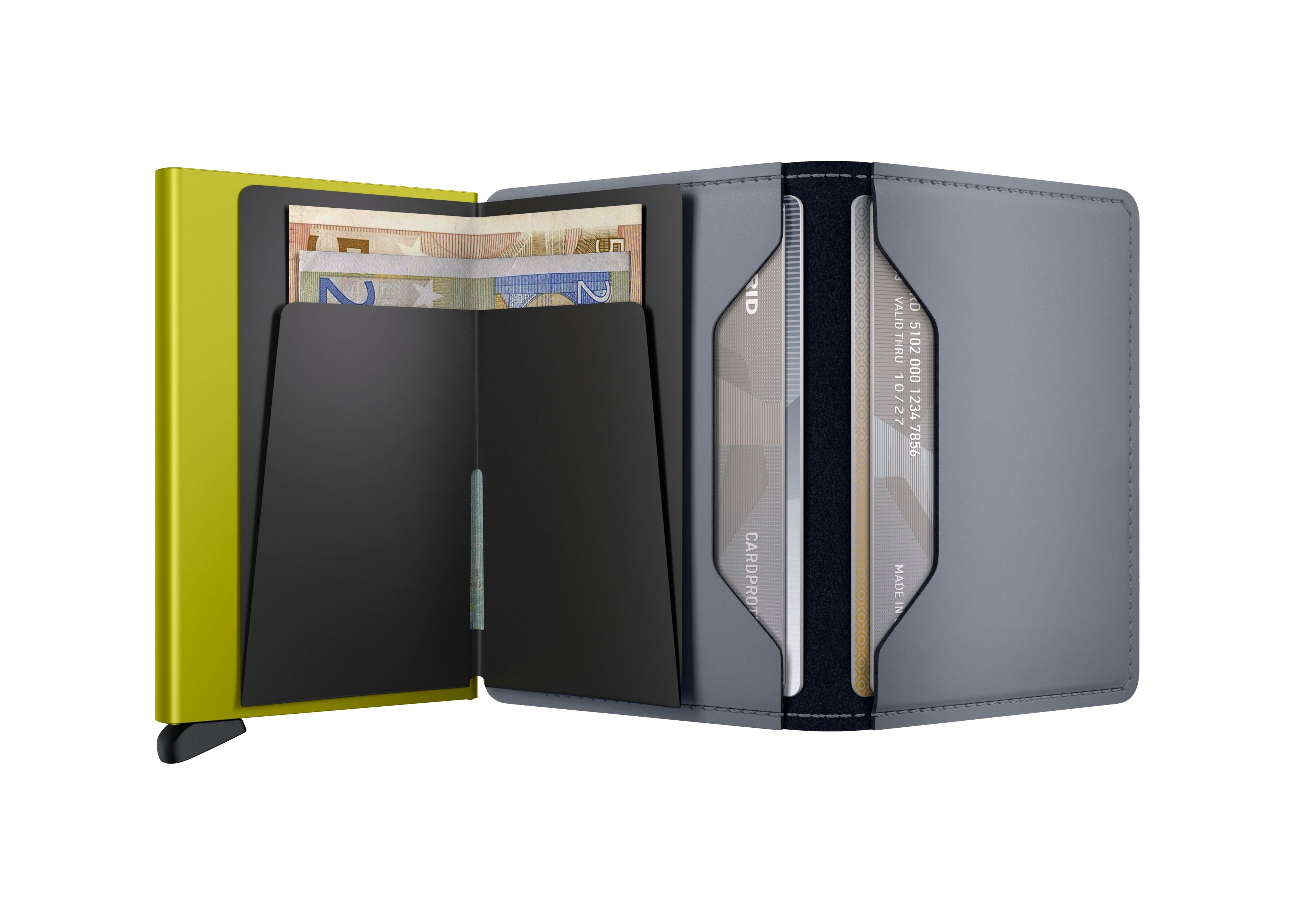 Secrid Slimwallet Matte Grey and Lime