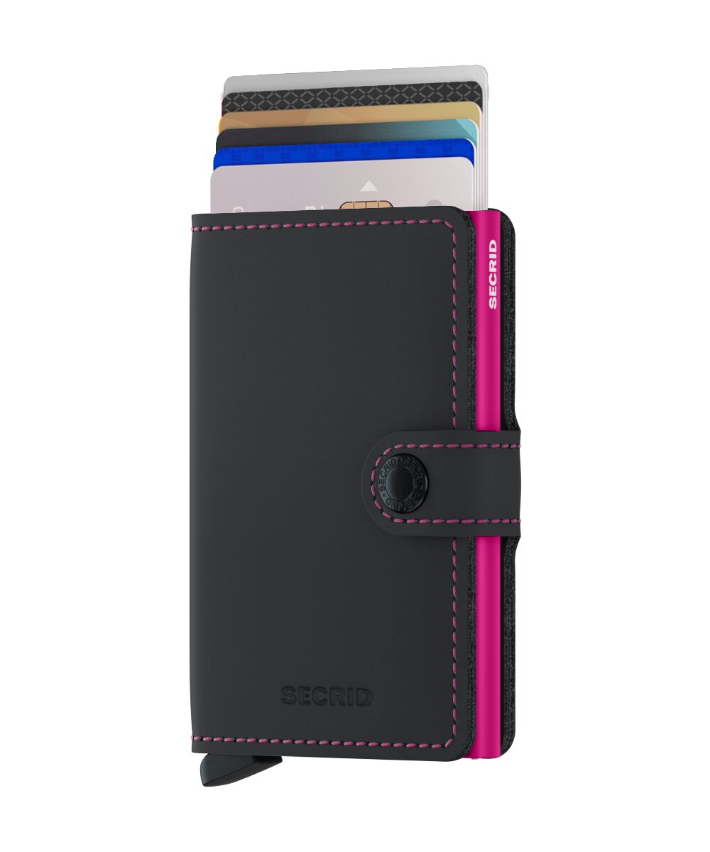 Secrid Miniwallet Matte Black&Fuchsia
