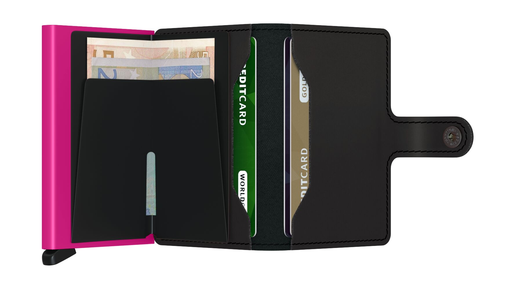 Secrid Miniwallet Matte Black&Fuchsia