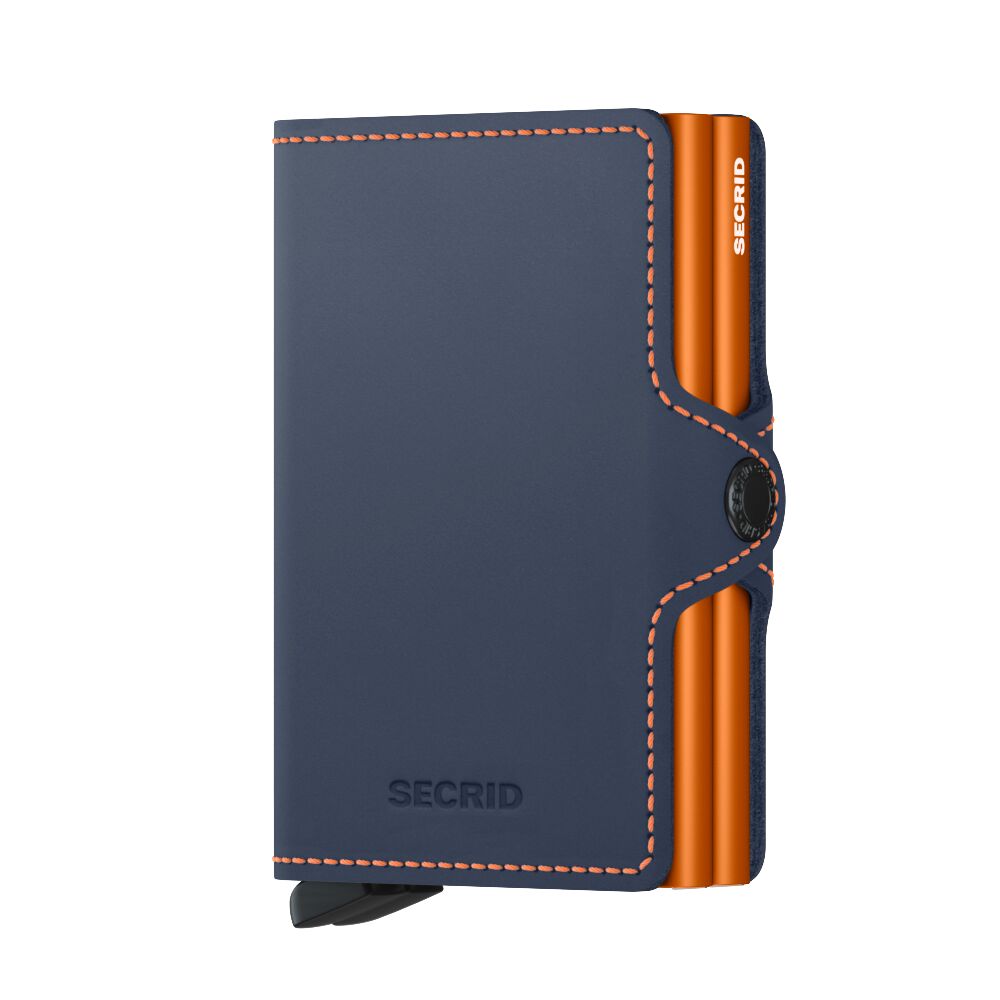 Secrid Twinwallet Matte Night Blue-Orange