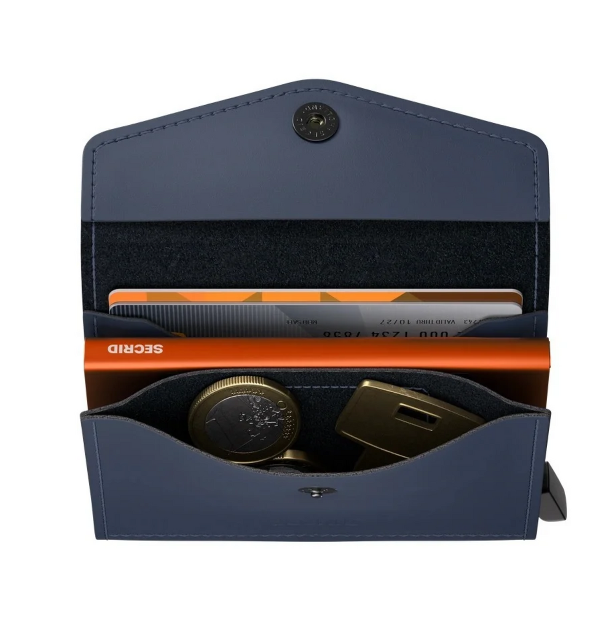 Secrid Envelope Wallet Matte Nightblue-Orange
