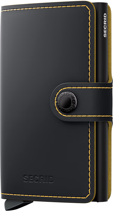 Secrid Miniwallet Matte Black & Ochre