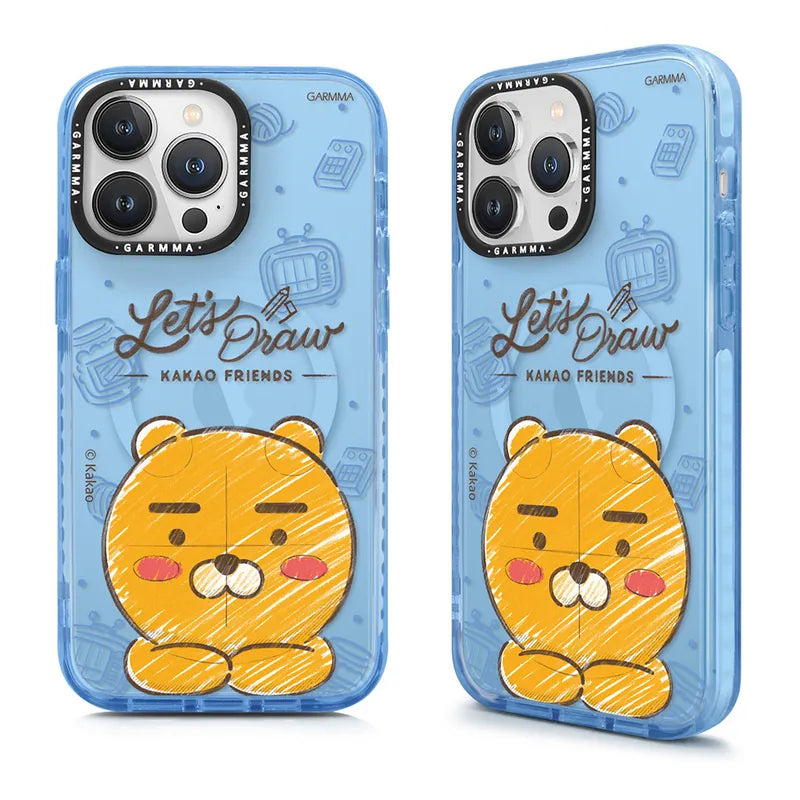 iPhone 15 Series GARMMA Kakao Friends Let's Draw Ryan MagSafe Case