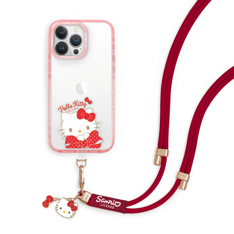 GARMMA Metal Charm Lanyard 160cm Hello Kitty Red