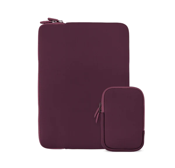 LOGiiX Vibrance Essential Sleeve with pouch for Laptops up to 16in Burgundy