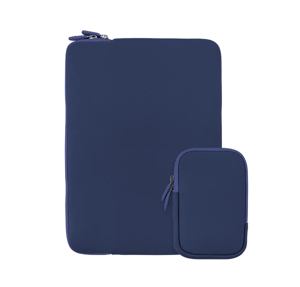 LOGiiX Vibrance Essential Sleeve with pouch for Laptops up to 16in Midnight Blue