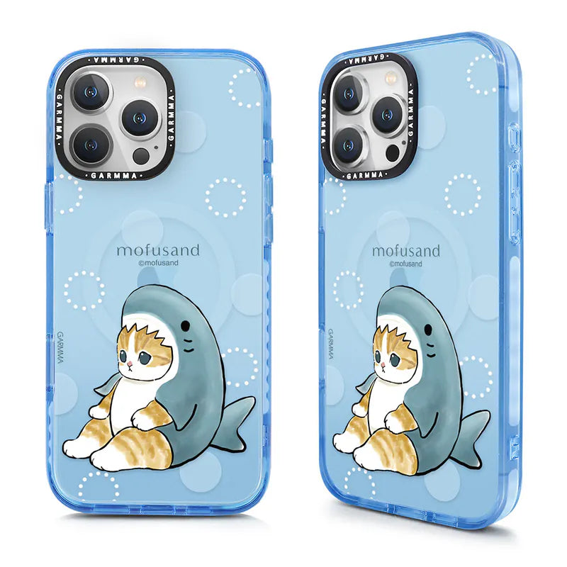 iPhone 16 Series GARMMA Mofusand Blue Shark MagSafe Case