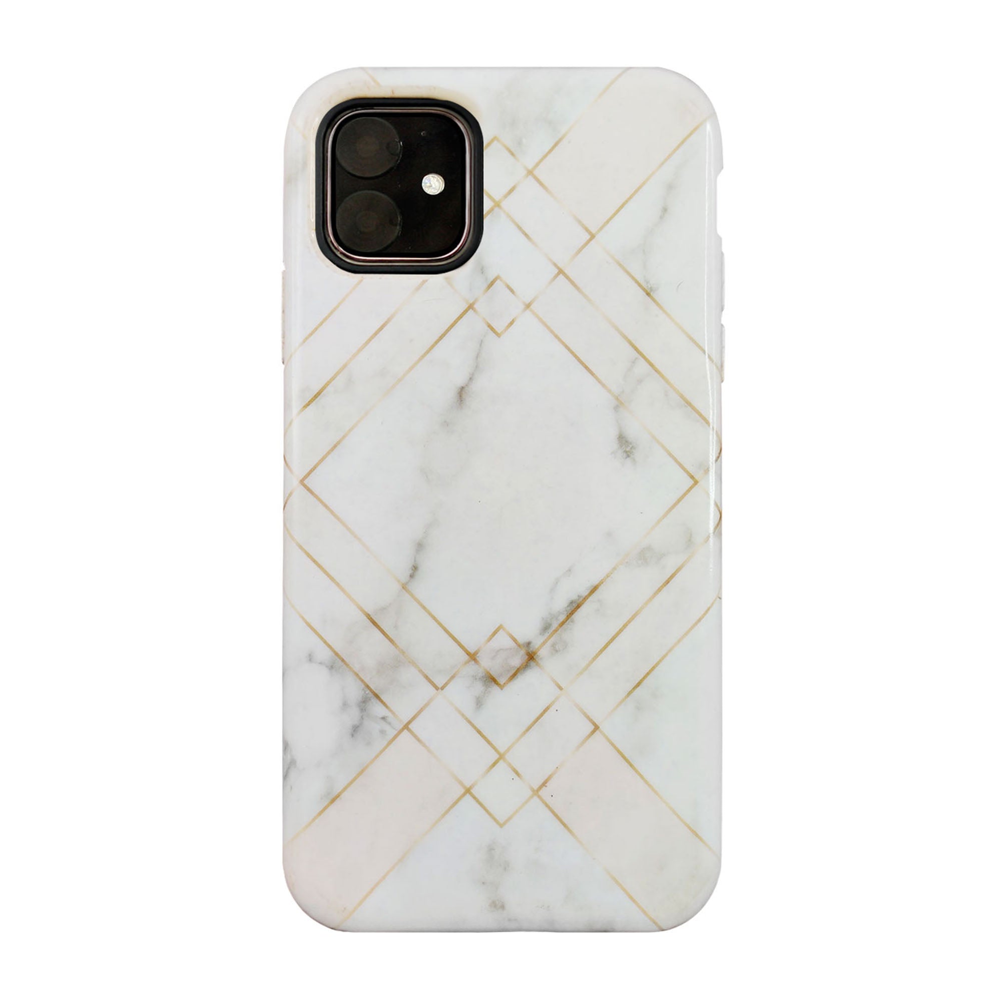 iPhone 11/XR Uunique Pink (Geometric Marble) Nutrisiti Eco Printed Back Case - 15-05040
