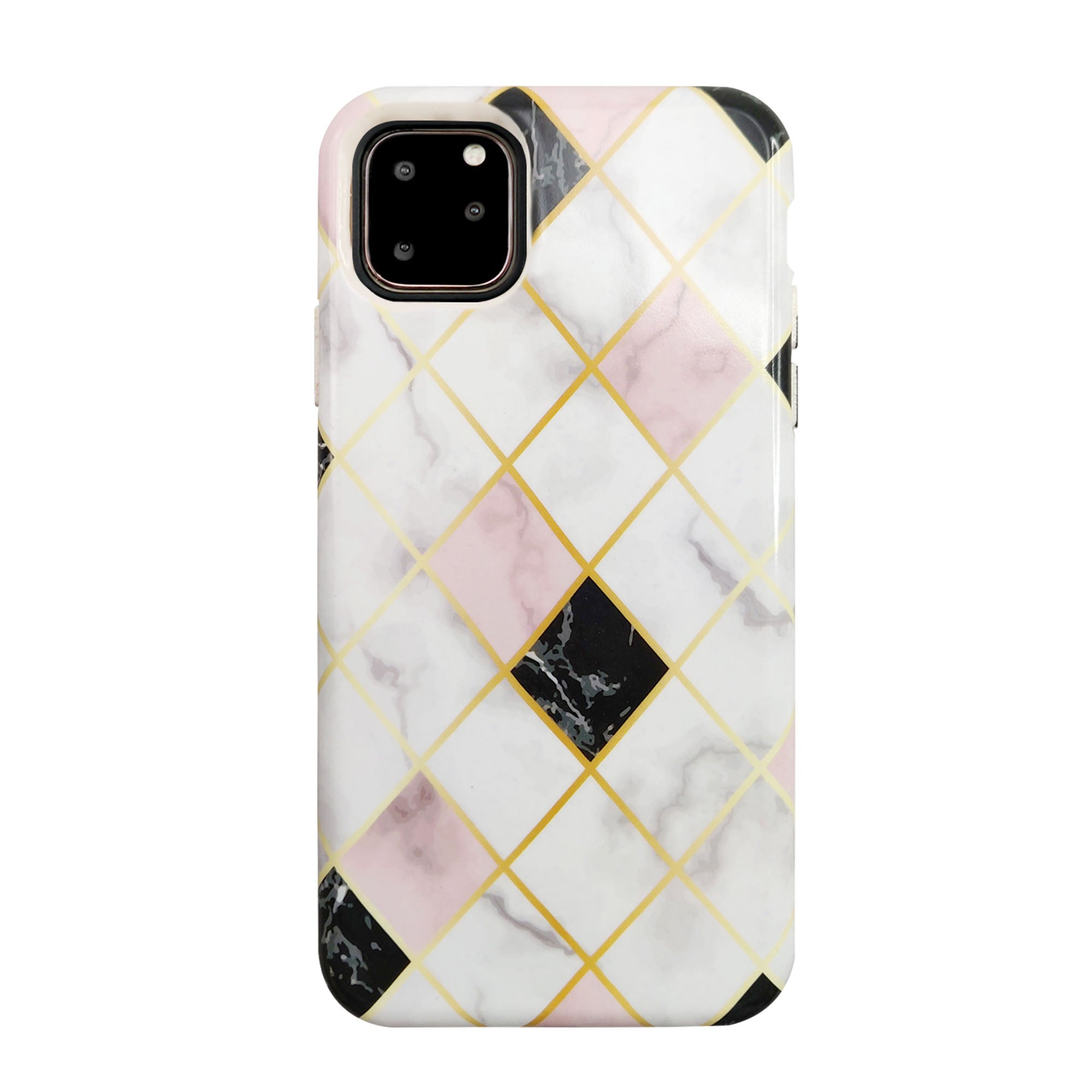 iPhone 11 Pro Max Uunique White/Rose Gold (Diamond Marble) Nutrisiti Eco Printed Marble Back Case - 15-05045