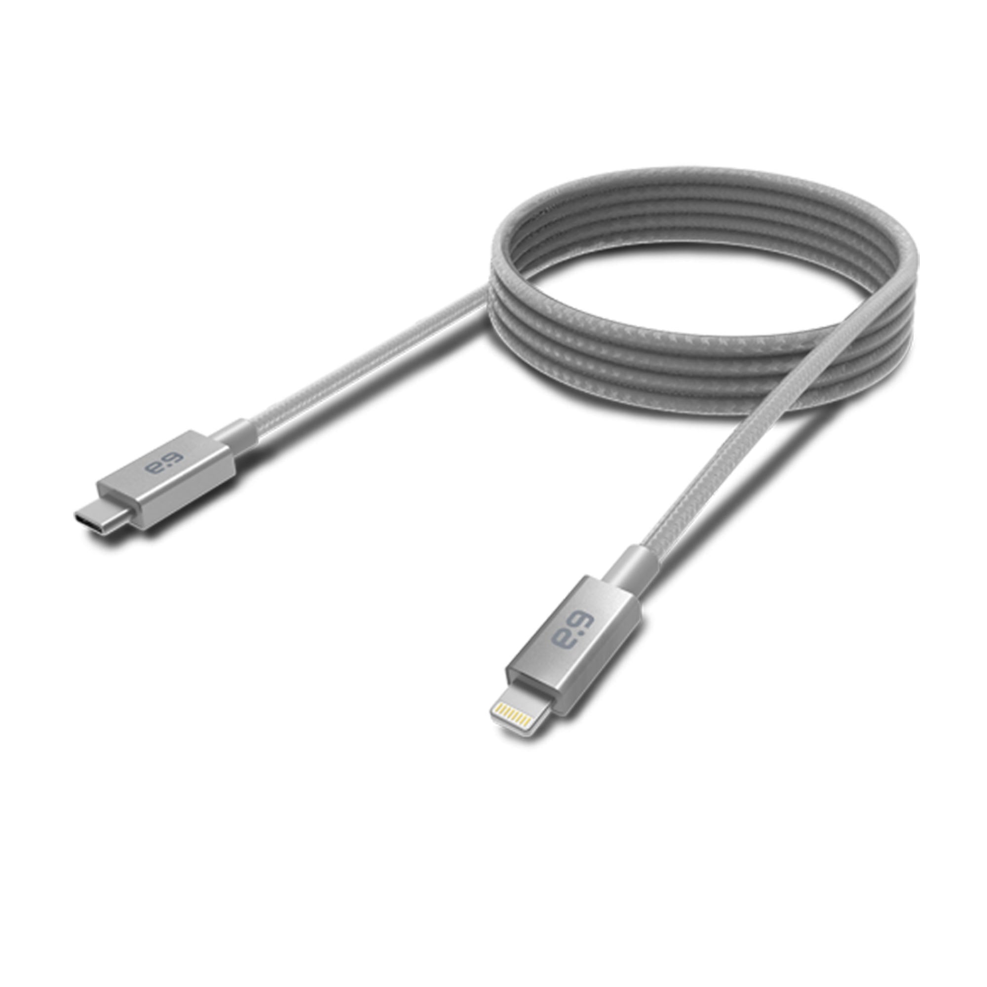 PureGear Space Grey Lightning to USB-C Braided Charge and Sync Cable (180cm) - 15-06324