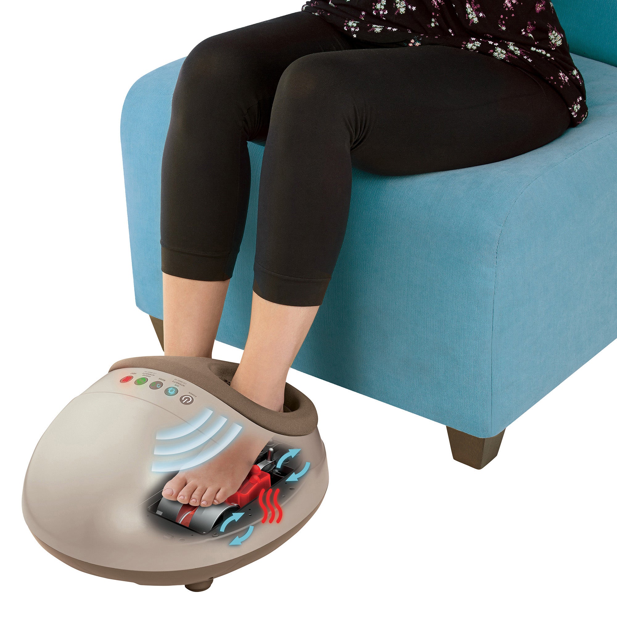 HoMedics Shiatsu & Air Compression Heel to Toe Massager with Heat - 15-07304
